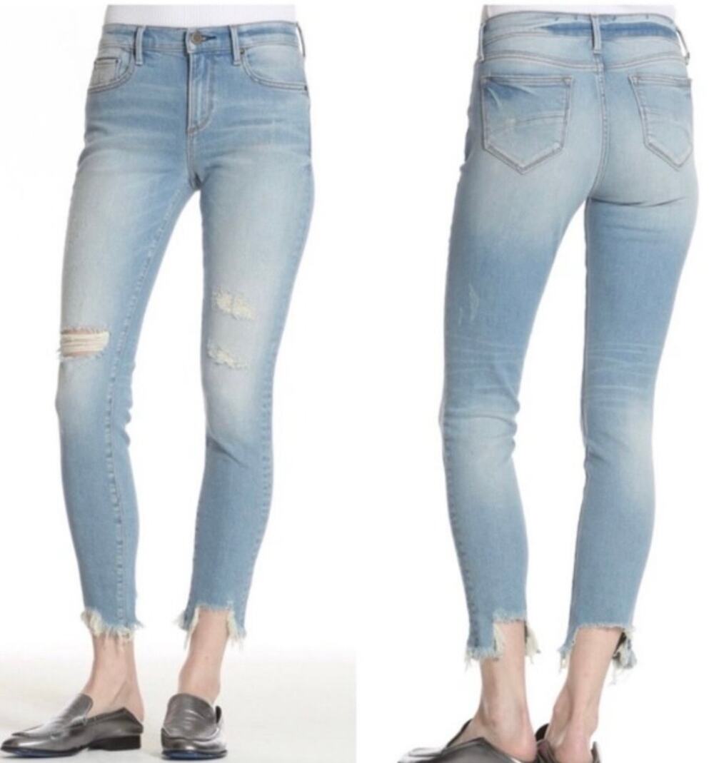 Driftwood distressed Jackie jeans, chewed raw hem - Waist 27